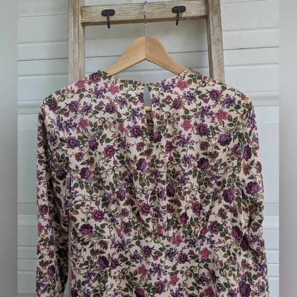 Zara Satin Effect Printed Floral Mini Dress - Picture 6 of 6